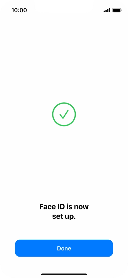 Press Done. If you haven't previously selected a phone lock code, key in a code of your own choice twice.