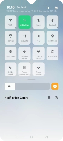 Press the settings icon. Press the settings icon.