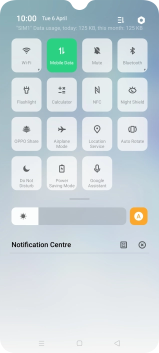 Press the settings icon. Press the settings icon.