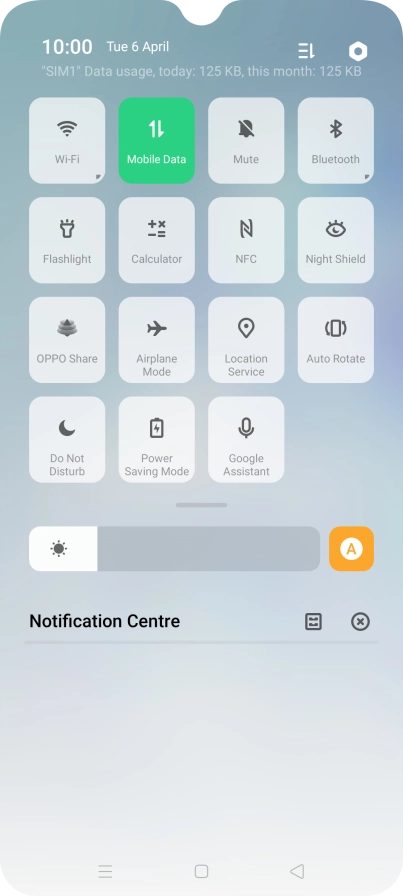 Press the settings icon. Press the settings icon.