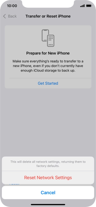 Press Reset Network Settings.