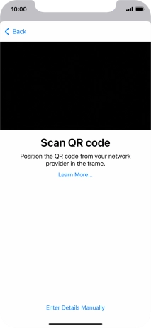 Place the QR code you've received inside the phone camera frame to scan the code.