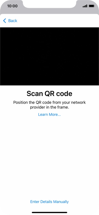 Place the QR code you've received inside the phone camera frame to scan the code.