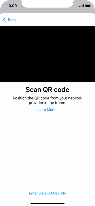 Place the QR code you've received inside the phone camera frame to scan the code.