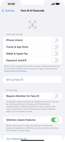Press Set Up Face ID.
