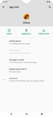 Press Storage & cache.