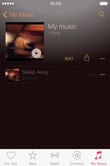 Go to the required category or playlist and press the required audio file.