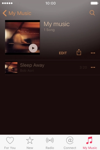 Go to the required category or playlist and press the required audio file.