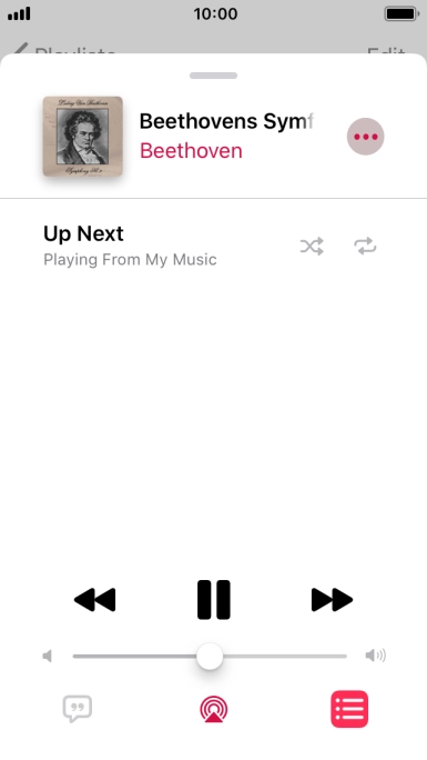 Press the shuffle icon to turn the function on or off. Press the shuffle icon to turn the function on or off.