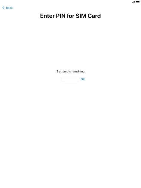 If your SIM is locked, key in your PIN and press OK.
