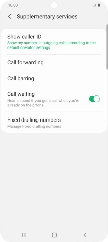 Press Call forwarding.