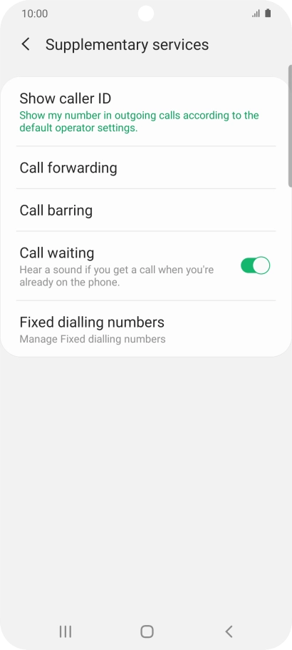 Press Call forwarding.
