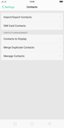 Press SIM Card Contacts.