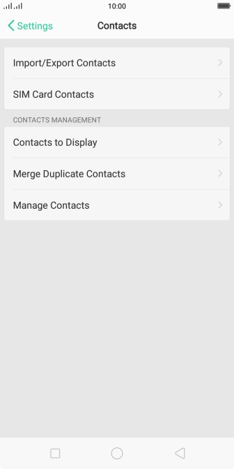 Press SIM Card Contacts.