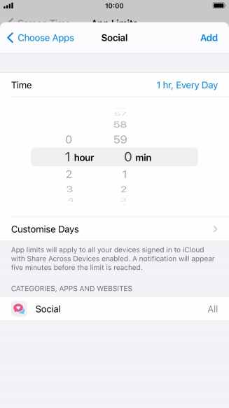 Press Customise Days.