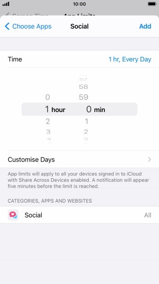 Press Customise Days.