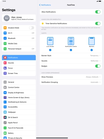 Press the indicator next to 