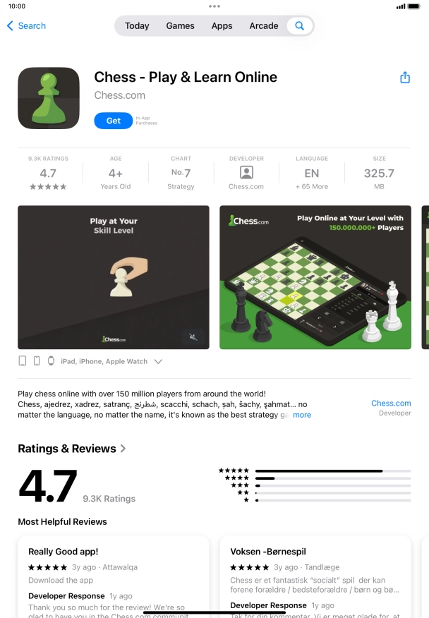Press Get and follow the instructions on the screen to install the app. Press Get and follow the instructions on the screen to install the app.