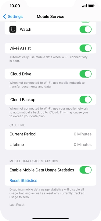 Press the indicator next to 