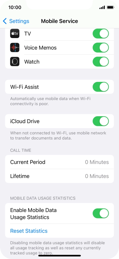 Press the indicator next to 