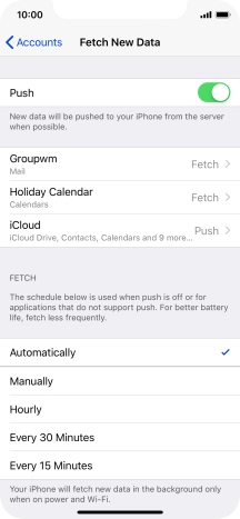 Press the indicator next to 