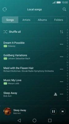 Press the song title.