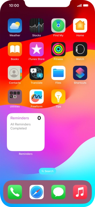 If you're using a Widget Stack: slide up or down on the stack to select the required widget.