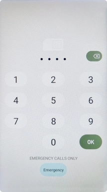 If your SIM is locked, key in your PIN and press arrow right.