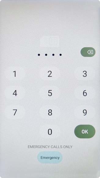 If your SIM is locked, key in your PIN and press arrow right.