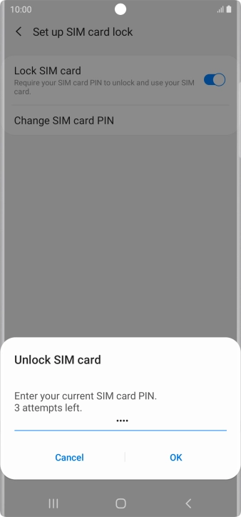 Key in your PIN and press OK.