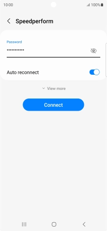 Key in the password for the Wi-Fi network and press Connect.