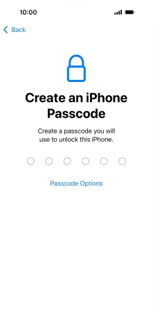 Press Passcode Options.