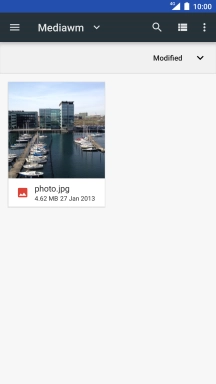 Slide your finger right starting from the left side of the screen and go to the required folder.