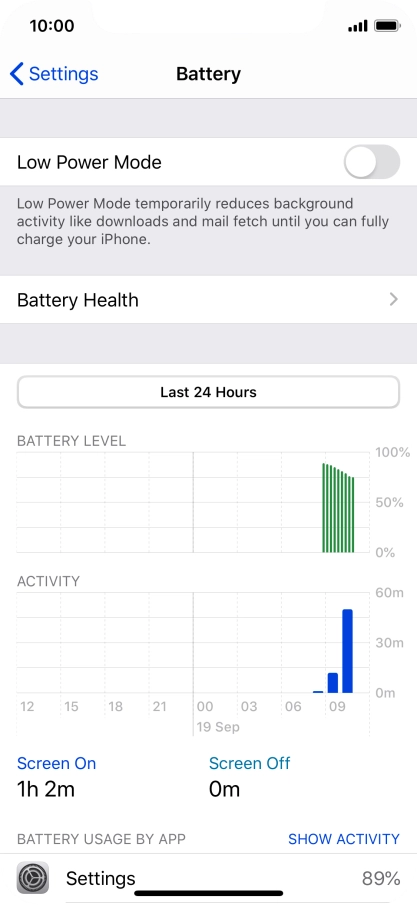 Press Battery Health.