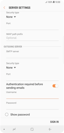 Press the field below 