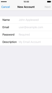 Press Name and key in the required sender name.