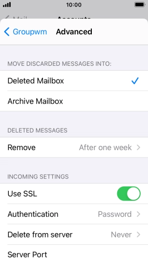 Press the indicator next to 