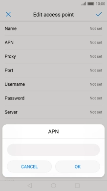 Key in live.vodafone.com and press OK.