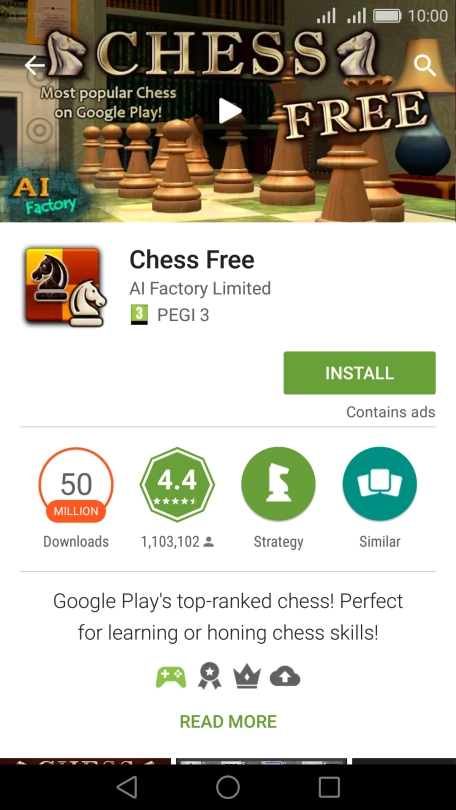 Press INSTALL and follow the instructions on the screen to install the app.