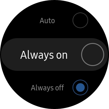 Press the required setting. Press the required setting.