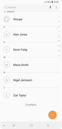 Press the new contact icon.
