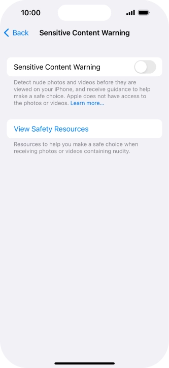 Press the indicator next to 