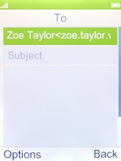 Highlight Subject and key in the required subject. Highlight Subject and key in the required subject.