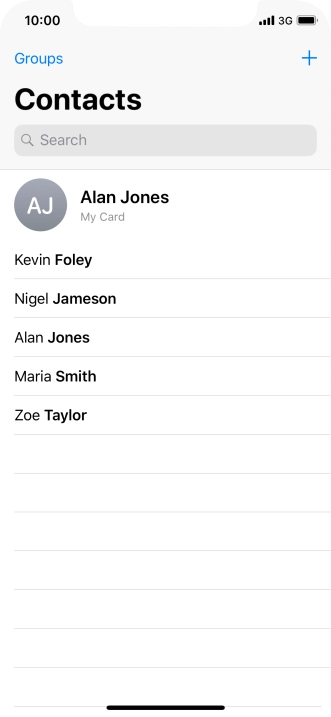 Press the new contact icon.