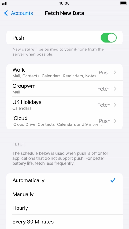 Press the indicator next to 