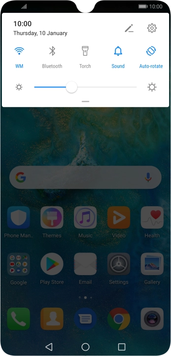 Press the sound mode icon the necessary number of times to turn silent mode on or off.