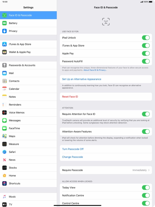 Press the indicator next to 