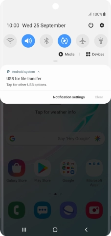 Press Tap for other USB options.. Press Tap for other USB options..