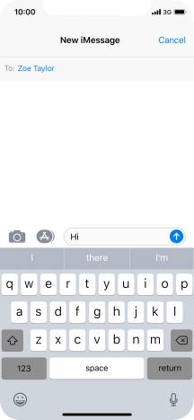 Press the send icon.