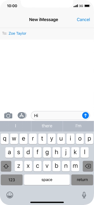 Press the send icon.